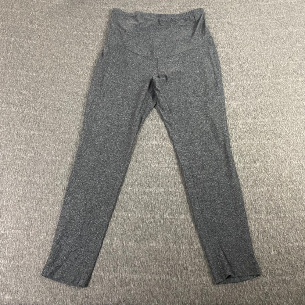 Great Expectations Maternity Leggings Heather Gray Stretch Pants Large 12-14